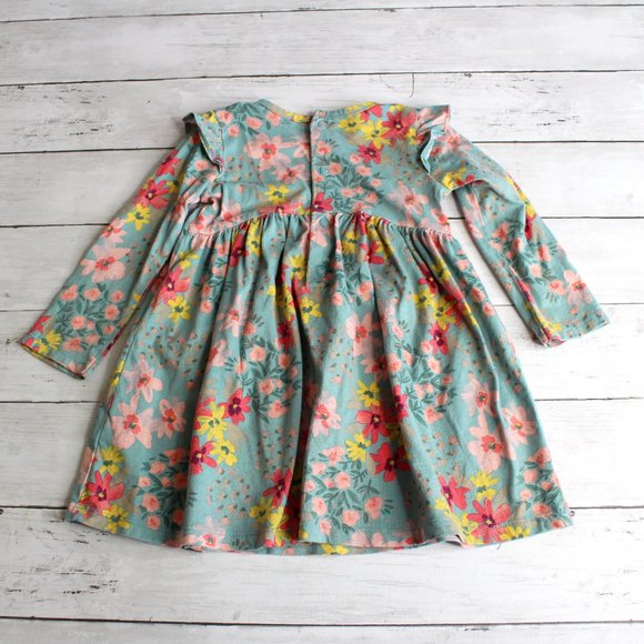 Carter's Baby Girl's Dress Size 18 Months Vintage Blue Pink Yellow Floral - Picture 5 of 5